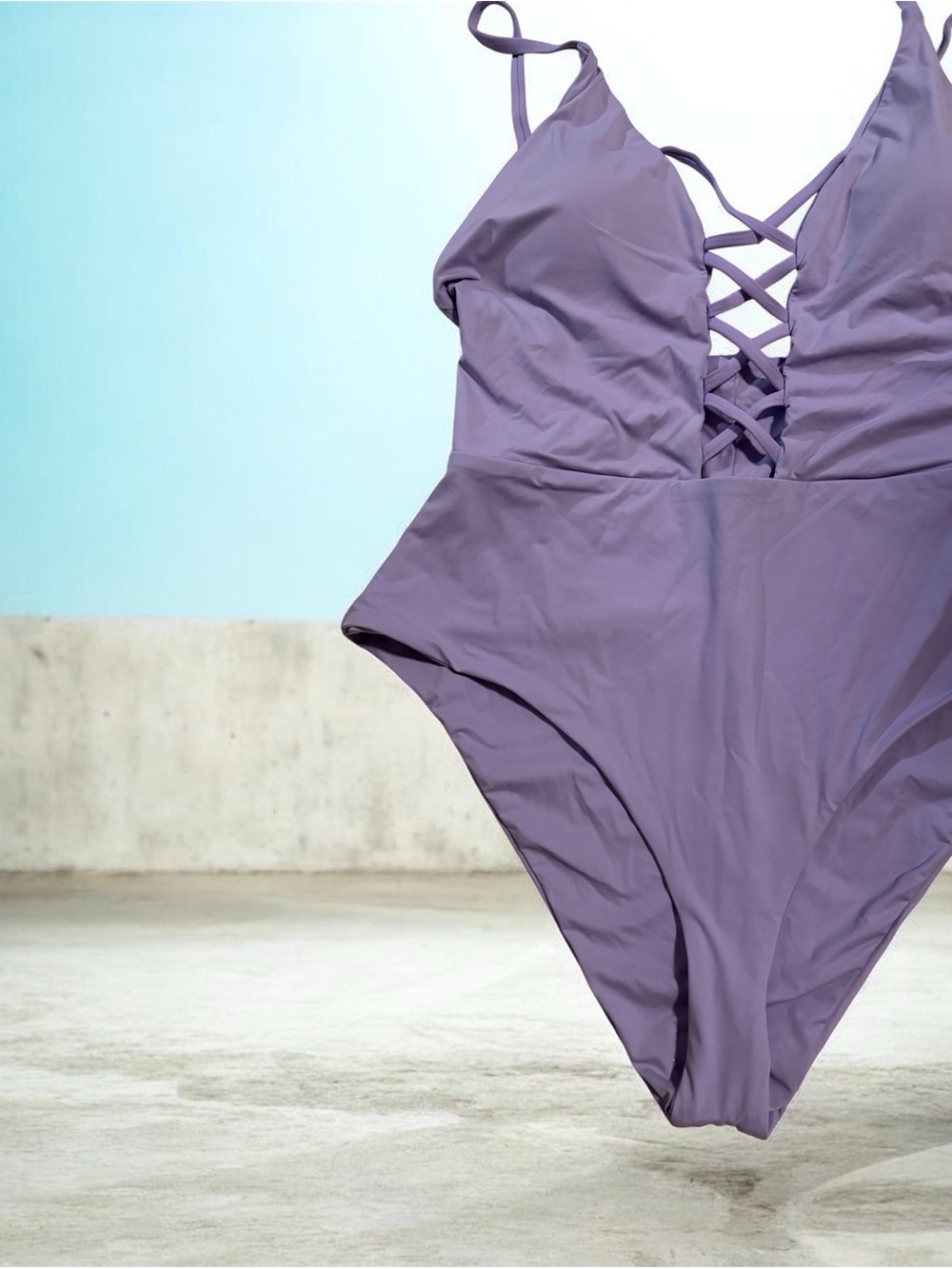 Dippin' Daisy's Lavender One-Piece Swimsuit with Strappy Back